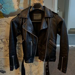 All Saints Balfern leather biker
